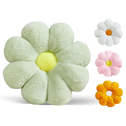 21.65In Cute White Flower Throw Pillow Floor Cushion Pillow as Room Decor Desk Chair Cushion Decorative Bed Throw Pillows for Girls Adults