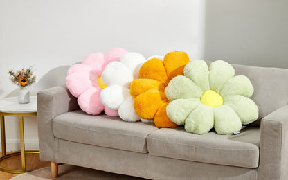 21.65In Cute White Flower Throw Pillow Floor Cushion Pillow as Room Decor Desk Chair Cushion Decorative Bed Throw Pillows for Girls Adults